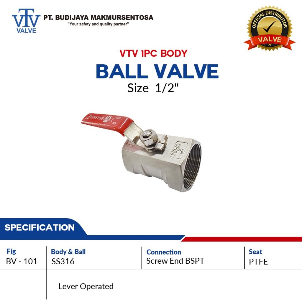 Ball Valve / Stop Kran VTV - 1/2 Inch