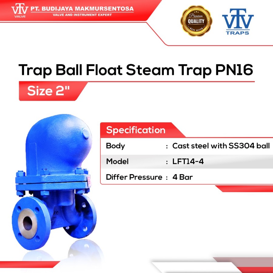 Ball Float Steam Trap PN16 - 2 Inch