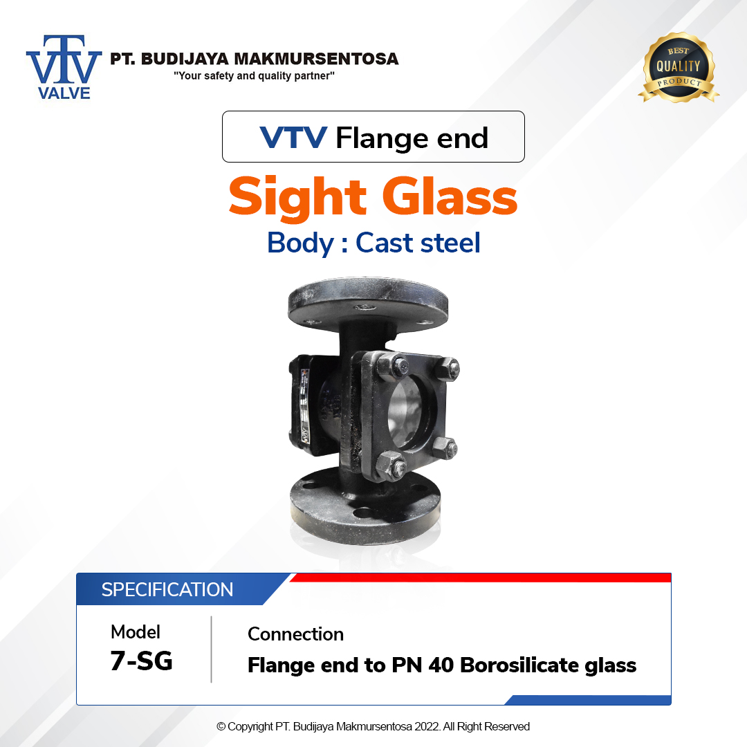VTV Sight Glass Valve Cast Steel PN 40 - DN25